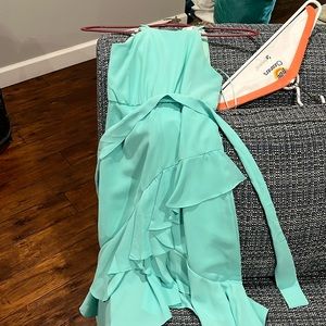 Teal flaminco style girls dress